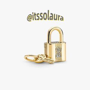 Pandora Padlock & Key Dangle Charm